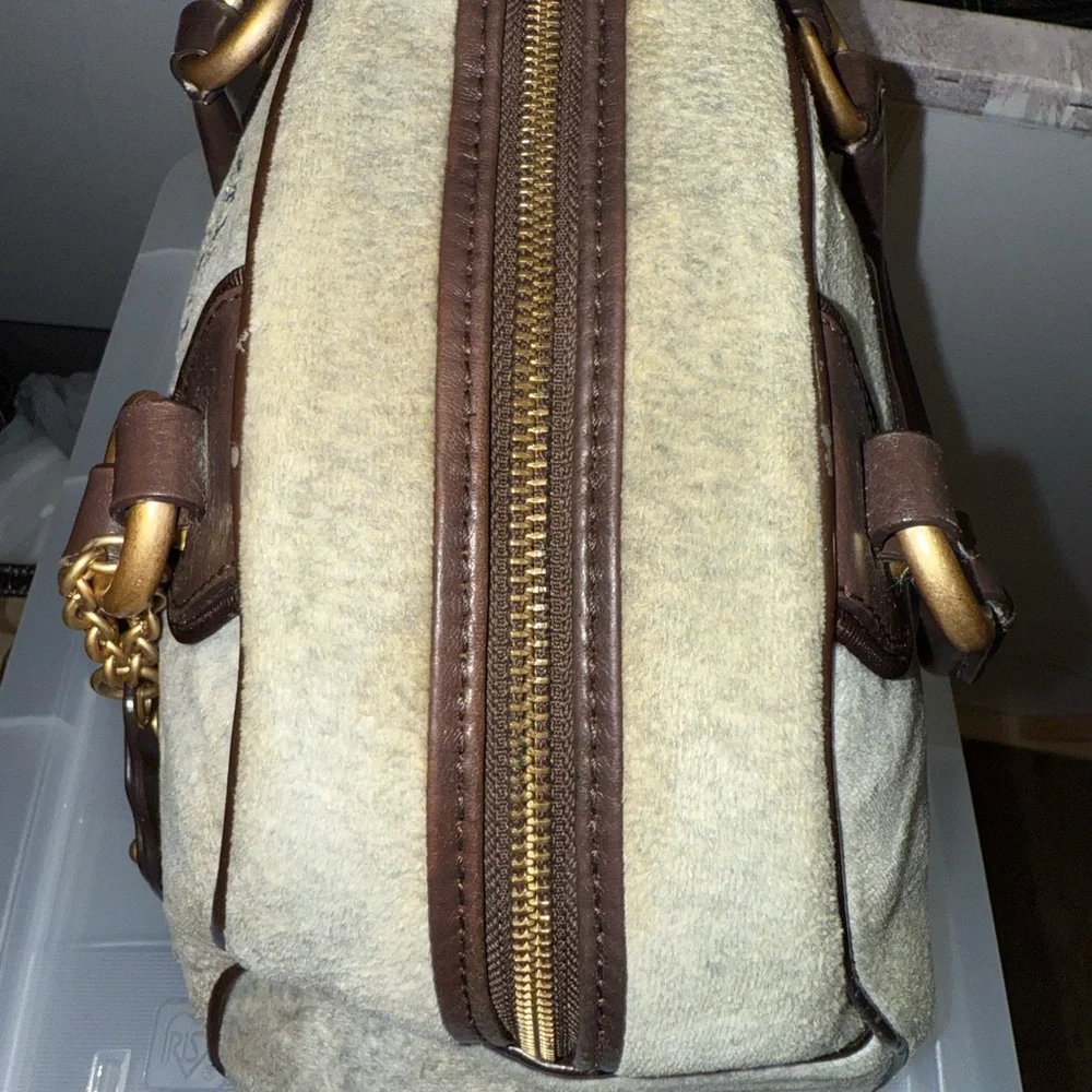 Juicy Couture Bowler Style Grey and Brown Shoulder Bag - Picture 7 of 7